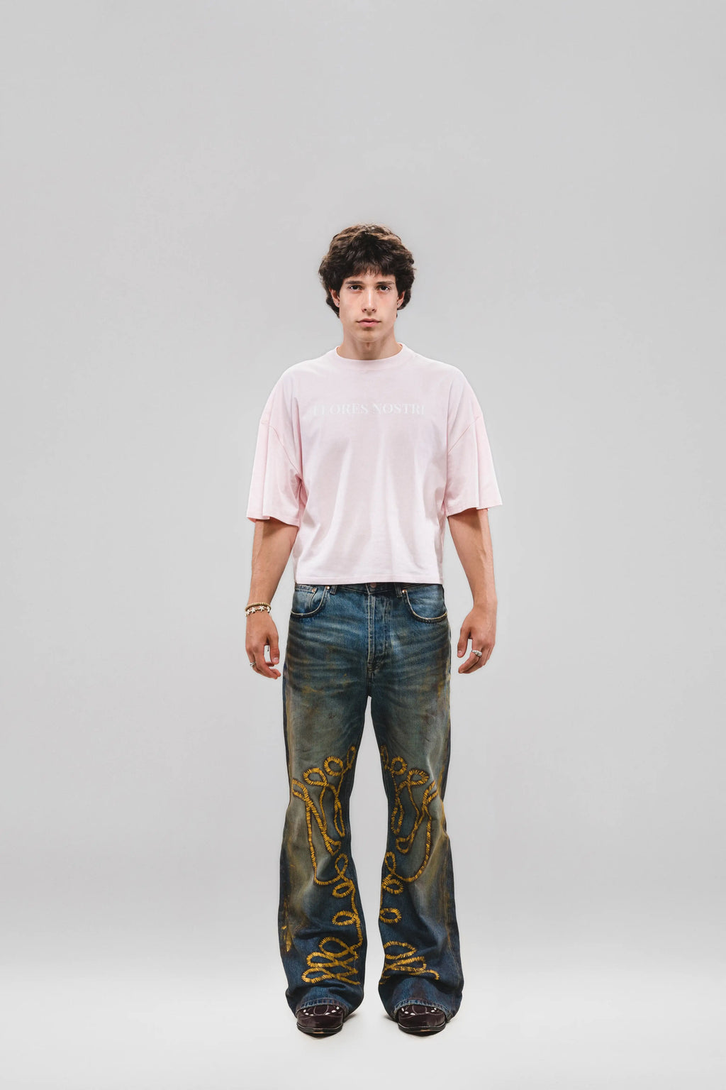 ORGANIKUS PAMUT FOLK FIT T-SHIRT - PINK MARSHMALLOW