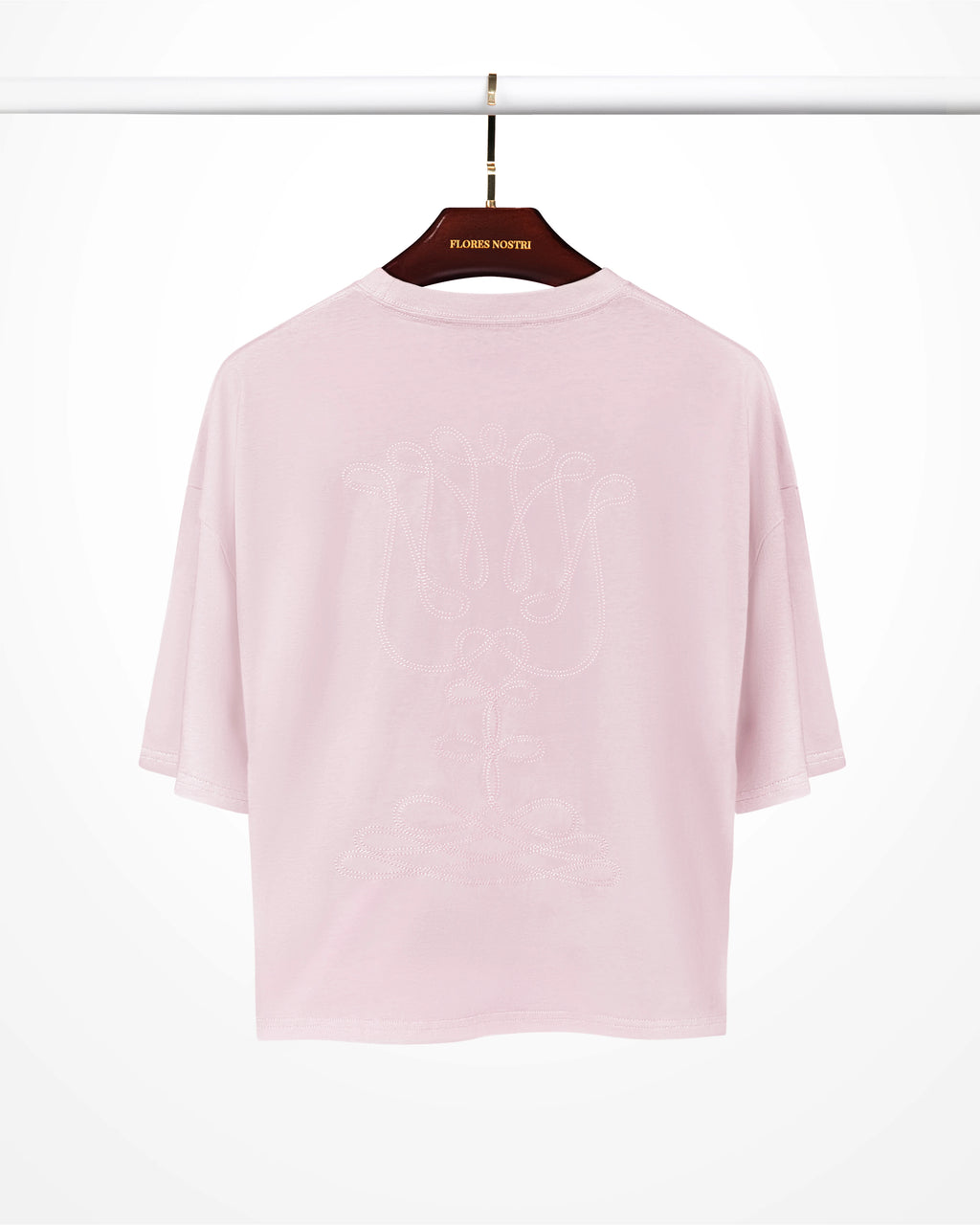 ORGANIKUS PAMUT FOLK FIT T-SHIRT - PINK MARSHMALLOW