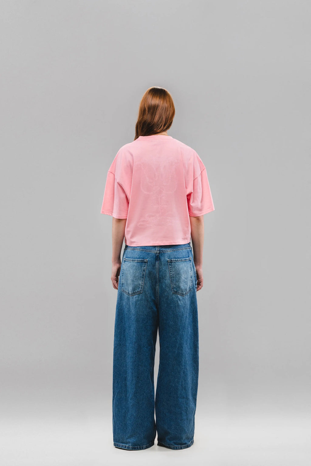 ORGANIKUS PAMUT FOLK FIT T-SHIRT - CANDY PINK