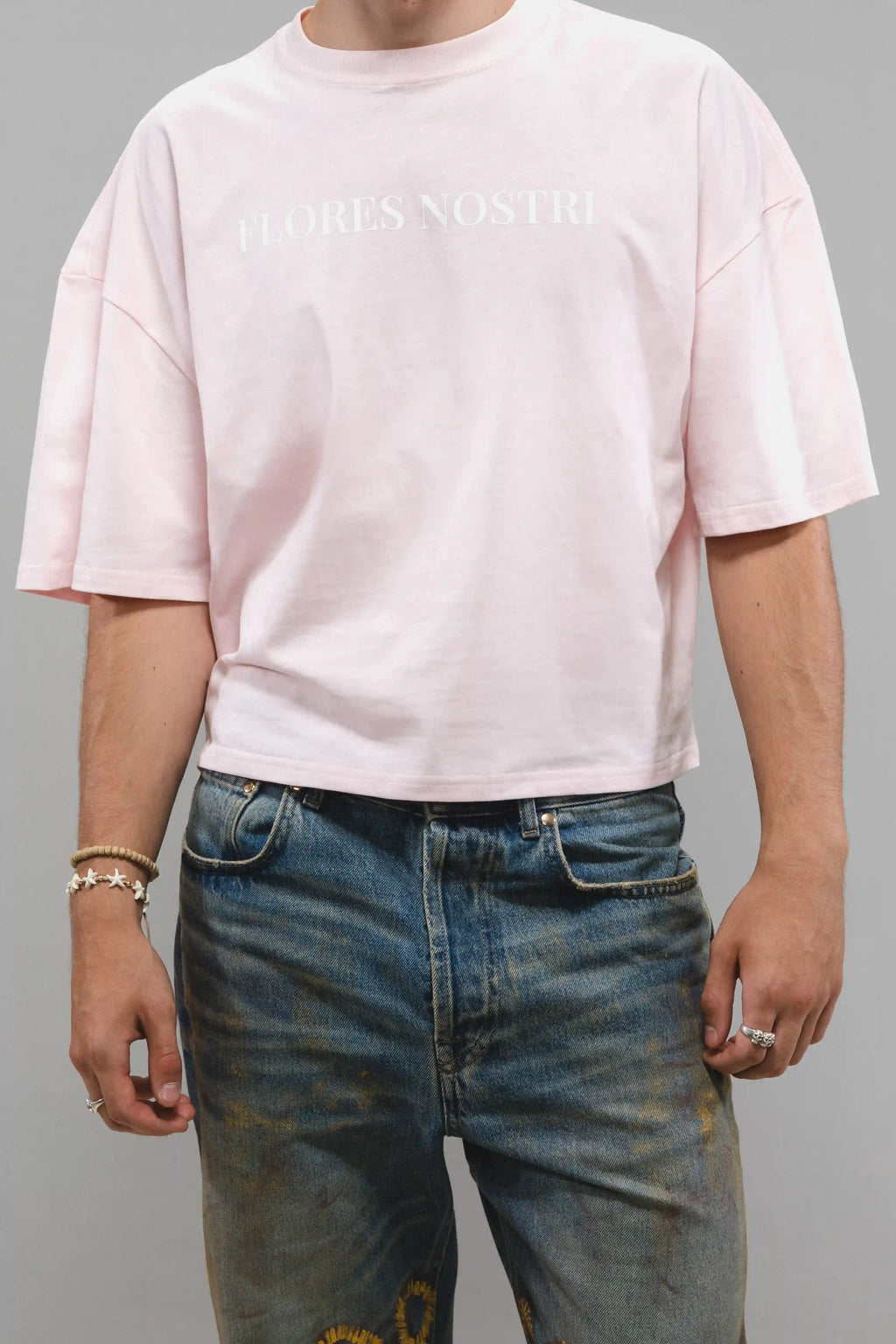 ORGANIKUS PAMUT FOLK FIT T-SHIRT - PINK MARSHMALLOW