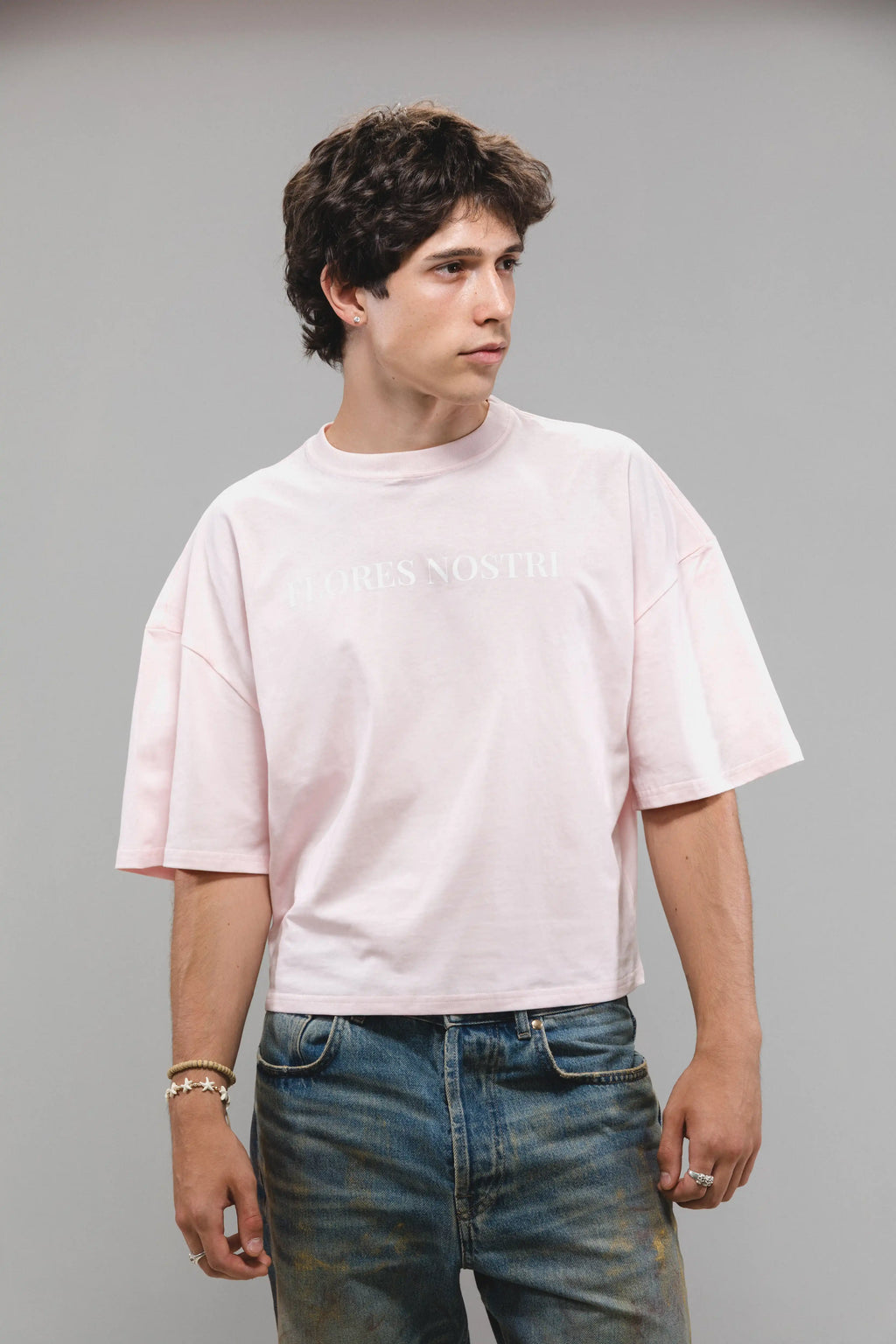 ORGANIKUS PAMUT FOLK FIT T-SHIRT - PINK MARSHMALLOW