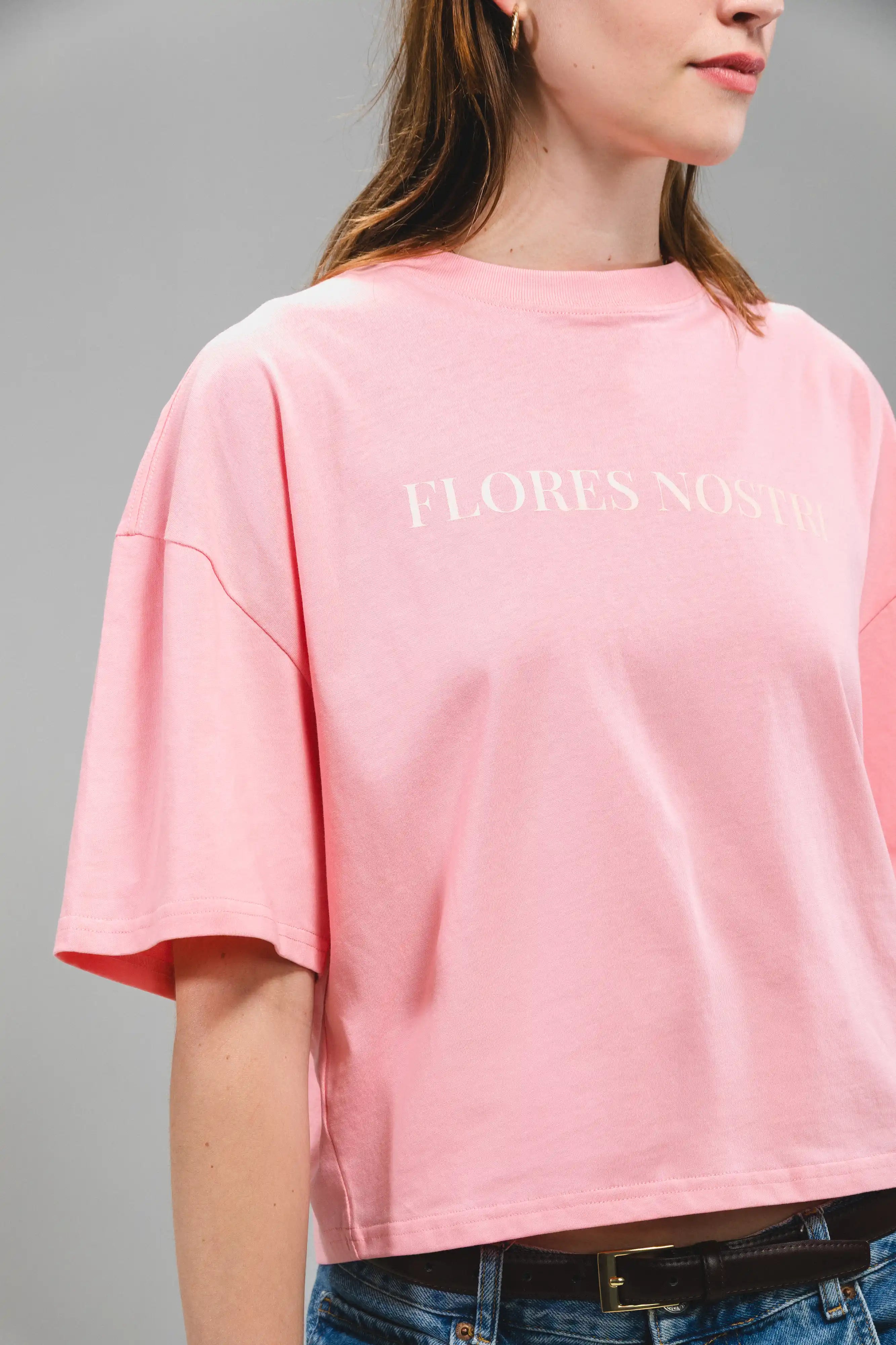 ORGANIKUS PAMUT FOLK FIT T-SHIRT - CANDY PINK